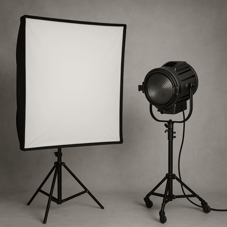 Softbox und Fresnel